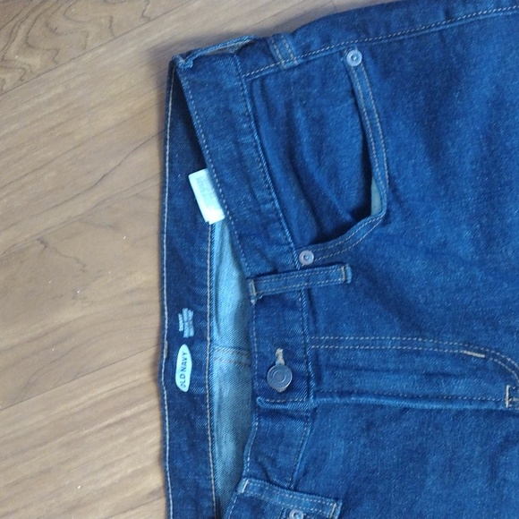 Old Navy straight leg stretch blue jeans - Picture 3 of 7